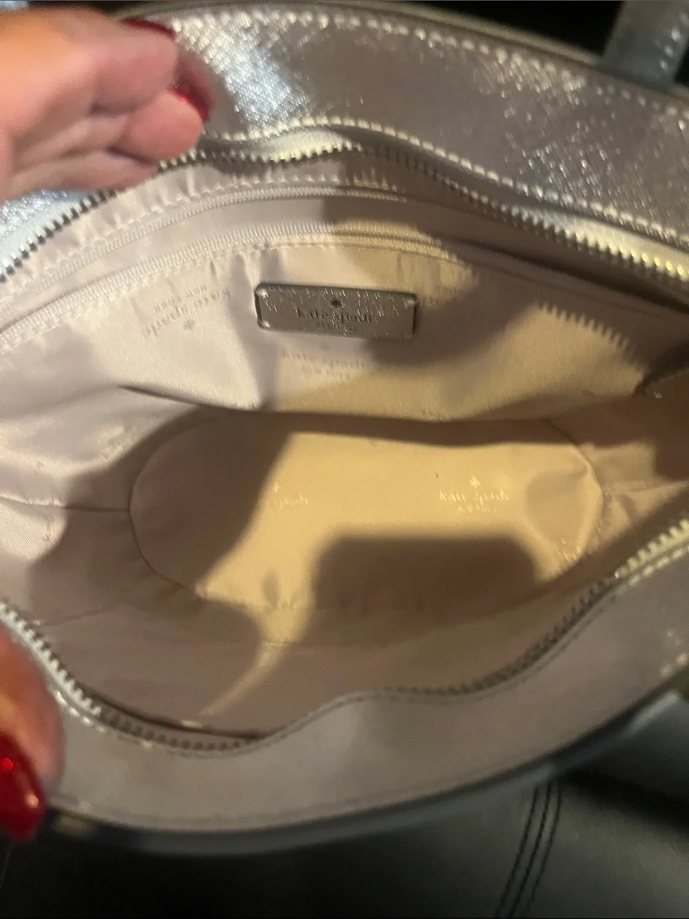 kate spade Silver Sparkle Mini Tote
